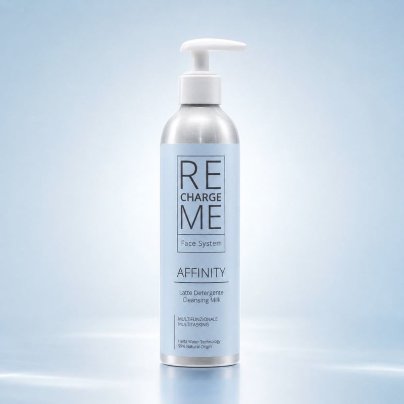 Recharge Me Affinity — čisticí mléko, hliníková lahev s dávkovačem